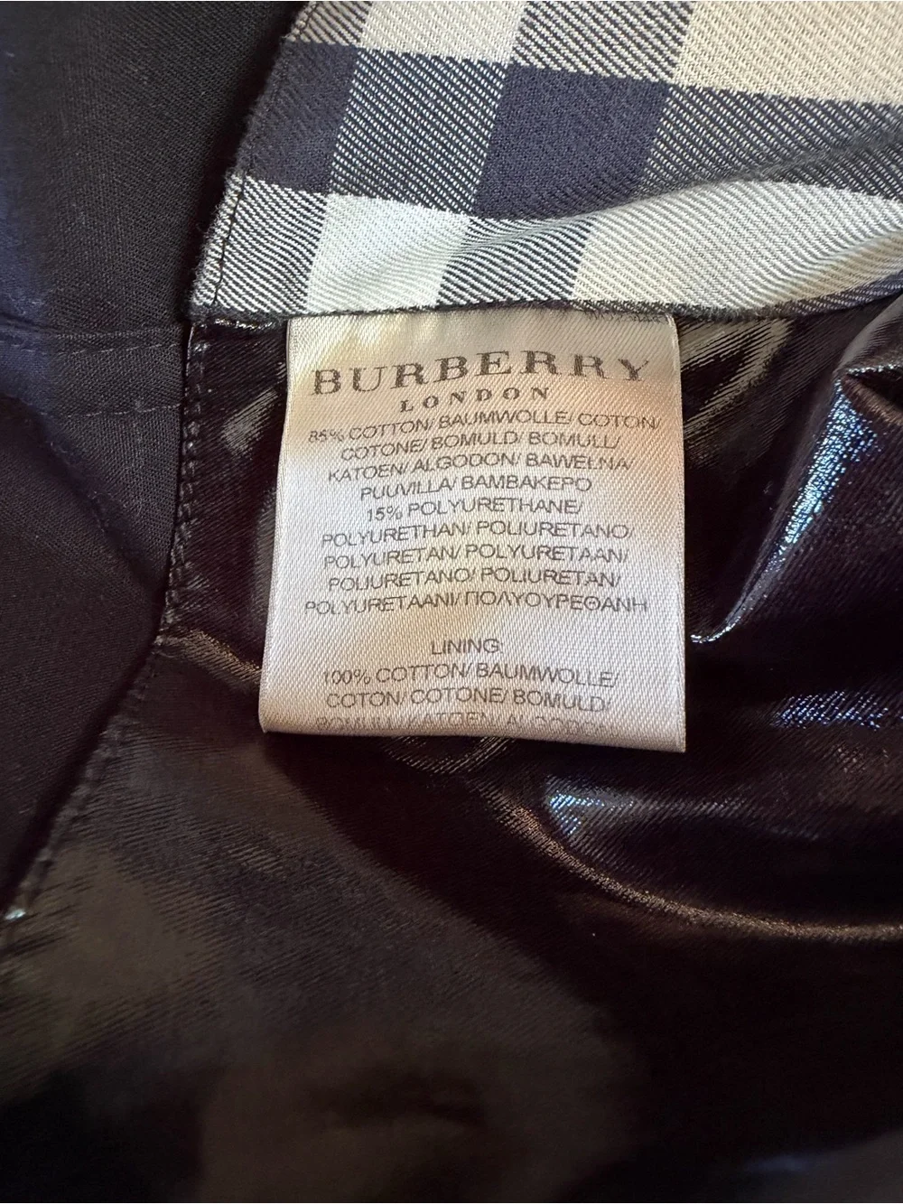 BURBERRY VINTAGE PATENT LEATHER TRENCHCOAT - Picture 9 of 14